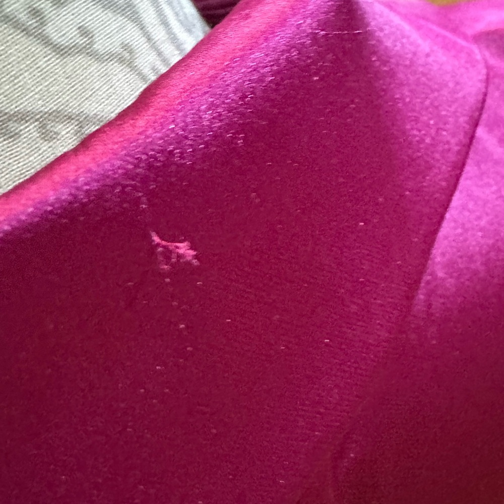 Rachel Zoe Satin Tie-Front Button Blouse Fuchsia Pink M PLEASE READ DESCRIPTION - Picture 5 of 7